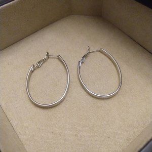 *5 for $10* Oval Hoop Silver Earrings